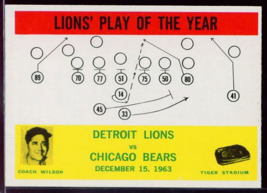 70 Detroit Lions Play Card